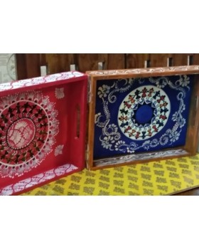 Hand Painted Wooden Tray 4